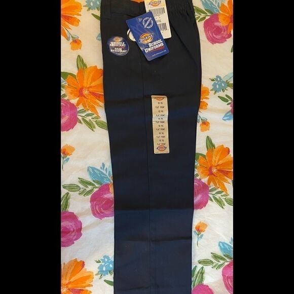 💥Dickies Girls Flat Front Navy Classic Fit Pants - Picture 3 of 11